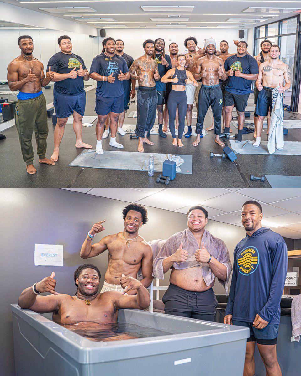 FishersFreight's tweet photo. A great workout and even better recovery! 💪🧊 Thank you to our friends at The Hot Room - Fishers for getting the guys ready for game day with Hot Sculpt and cold plunge therapy!

#FishersFreight | #DontMissTheRide https://t.co/qn4gfRieIe