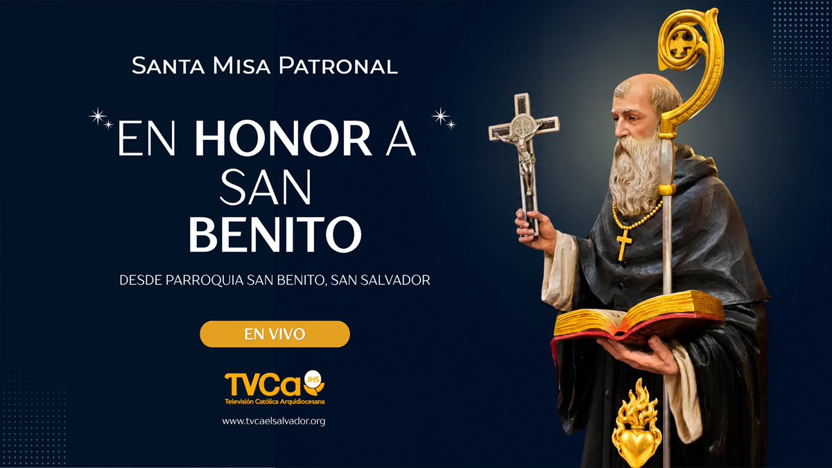 TVCA_ElSalvador's tweet photo. 🔴 En Vivo 📡 Santa Misa patronal en honor a San Benito, desde Parroquia San Benito en Col. San Benito, San Salvador .🙌⛪ #EnVivo #TVCa #SantaMisa #ComparteySiguenos #DaleLike #Sintonízanos
https://t.co/QRuaiM4PD2 https://t.co/MglD86USmF