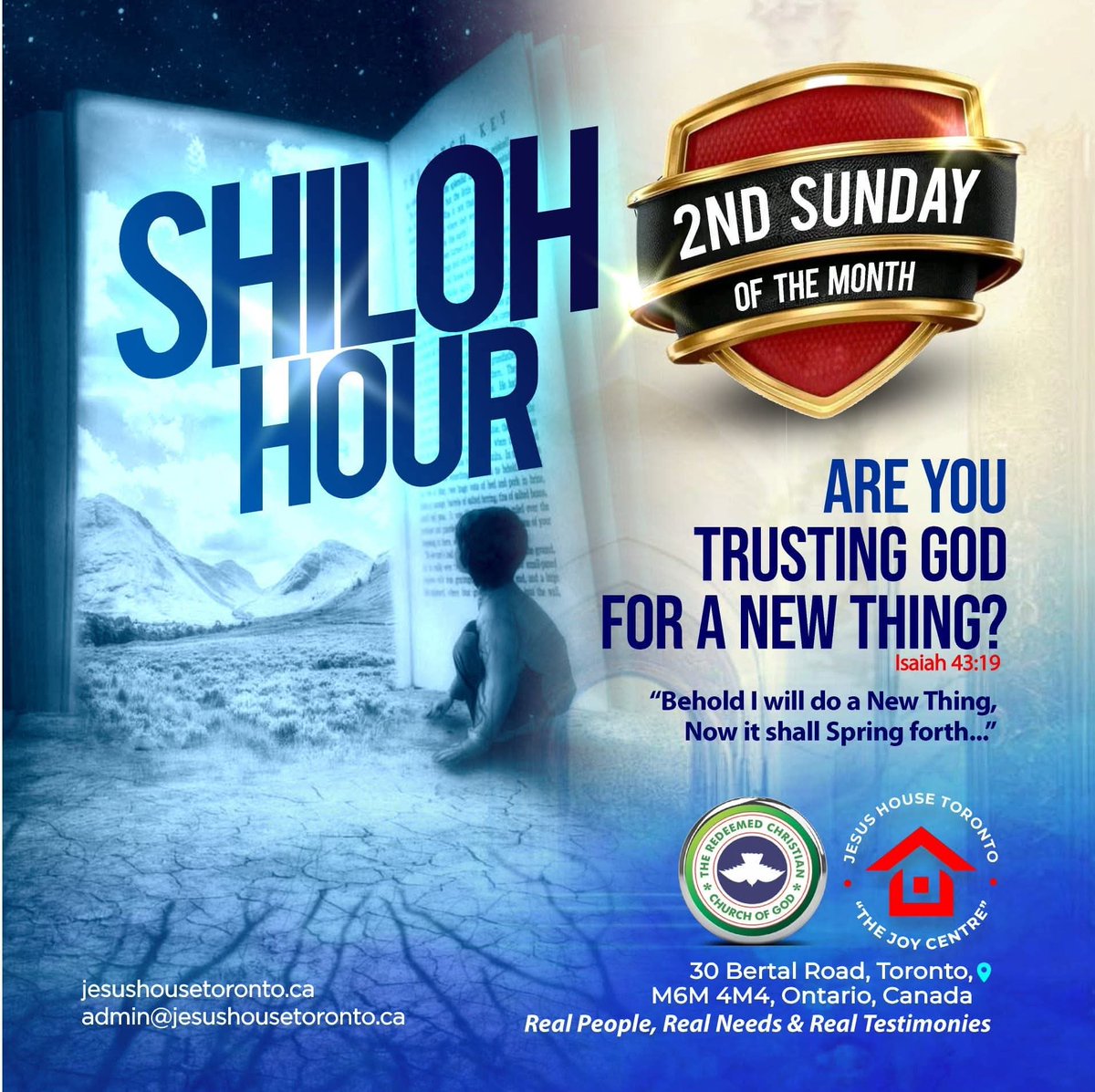 JesusHouseTO's tweet photo. #SHILOH HOUR is MIRACLE HOUR. We are reminded of our Father's Love and goodness toward us. No shadow he won't light up, mountain he won't climb up coming after us. 
#ShilohHour #jesushousetoronto #Jesus #toronto #jesuschrist #jesuslovesyou #JesusIsTheWayTheTruthAndTheLife https://t.co/eojiX50LFr