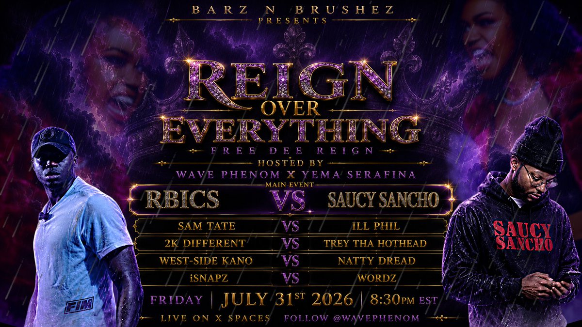 WavePhenom's tweet photo. Barz N Brushez x The Startups presents: REIGN OVER EVERYTHING🌧️‼️
Showing our true support until sis is free— Thus we STORM; rioting to cause carnage til' she's released 😈
All donations placed forward to support her tabs. ($Wave313)
Thank you💜
#GA #STARTUPS
#FREEDEEREIGN https://t.co/ELxuflEDaE