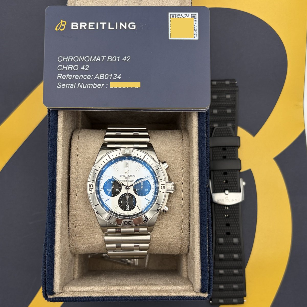 timepiecesterls's tweet photo. Breitling Chronomat B01 42 Oceania Australian Panda Limited Edition One Of 140, Mint Full Set, 2026, Extra Strap AB01344B1A1S1 
#timepiecesterls #timepiecesterlsaustralia #breitlingoceania #breitlingAB01344B1A1S1 #breitlingchronomat https://t.co/wx1v9iuLeA