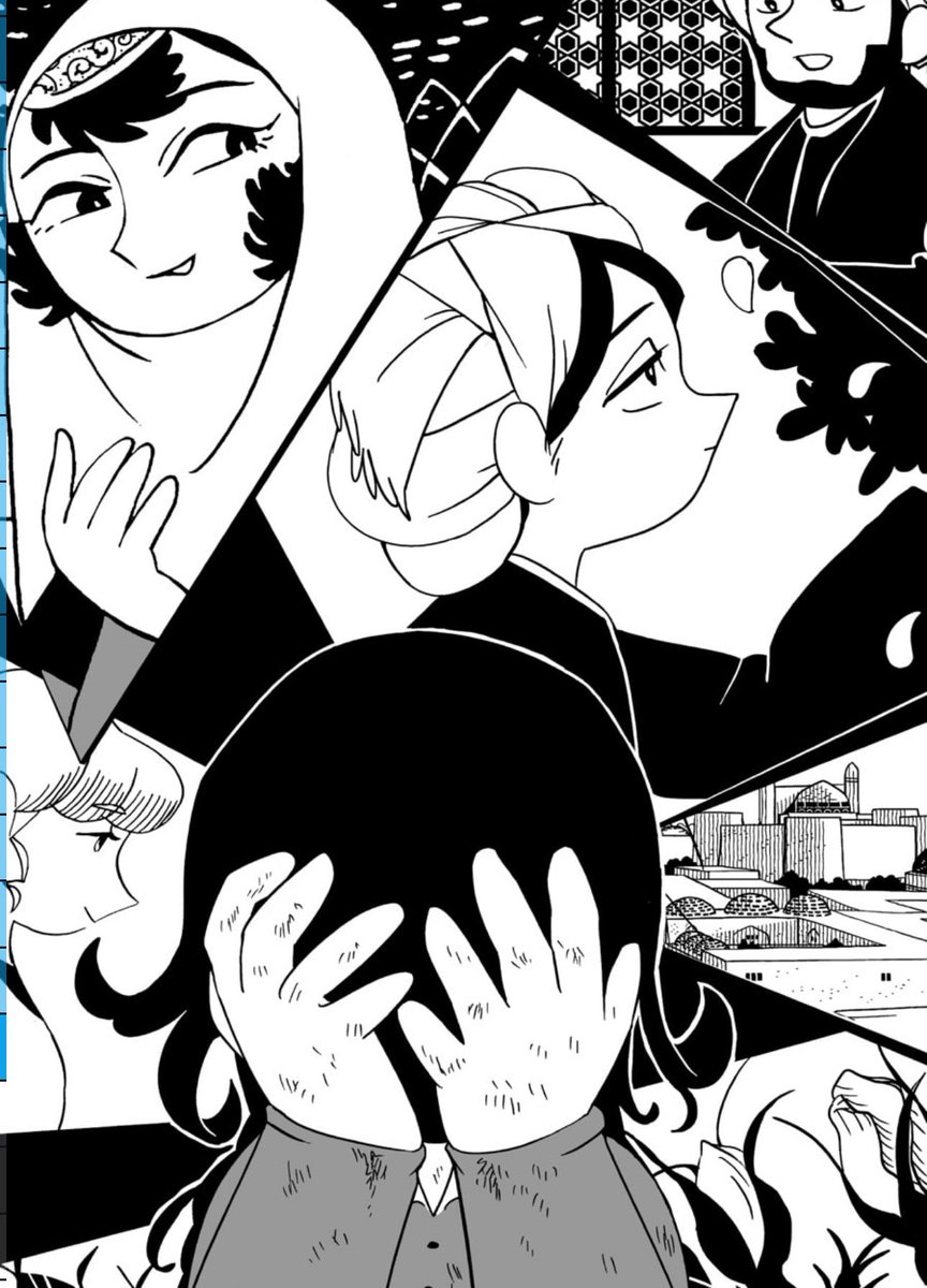 fuedalreese's tweet photo. keep seeing people say that jaadugar’s art style doesn’t match w the tone of the story and while they’re entitled to that opinion it’s the juxtaposition between the cutesy style and the horrific events that compels me the most. i think it’s even better in black &amp; white https://t.co/vJF7musBmA