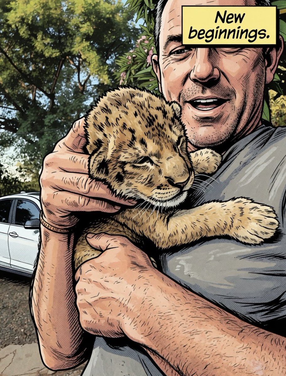 AfrikanerUSA's tweet photo. You all have a wonderful night, been a bit draining last couple of days planning this trip and the safest route. Feeling like this Lion Cub tonight in this  beautiful BIG country, its eyes barely open 
🇺🇸✝️🤍💙❤️🫵🏻 please Like Share or Donate to our new beginnings. God Bless 🇺🇸✝️🫡 any advice you have for this trip…. send !!!!! 
https://t.co/MyWf23Hcau