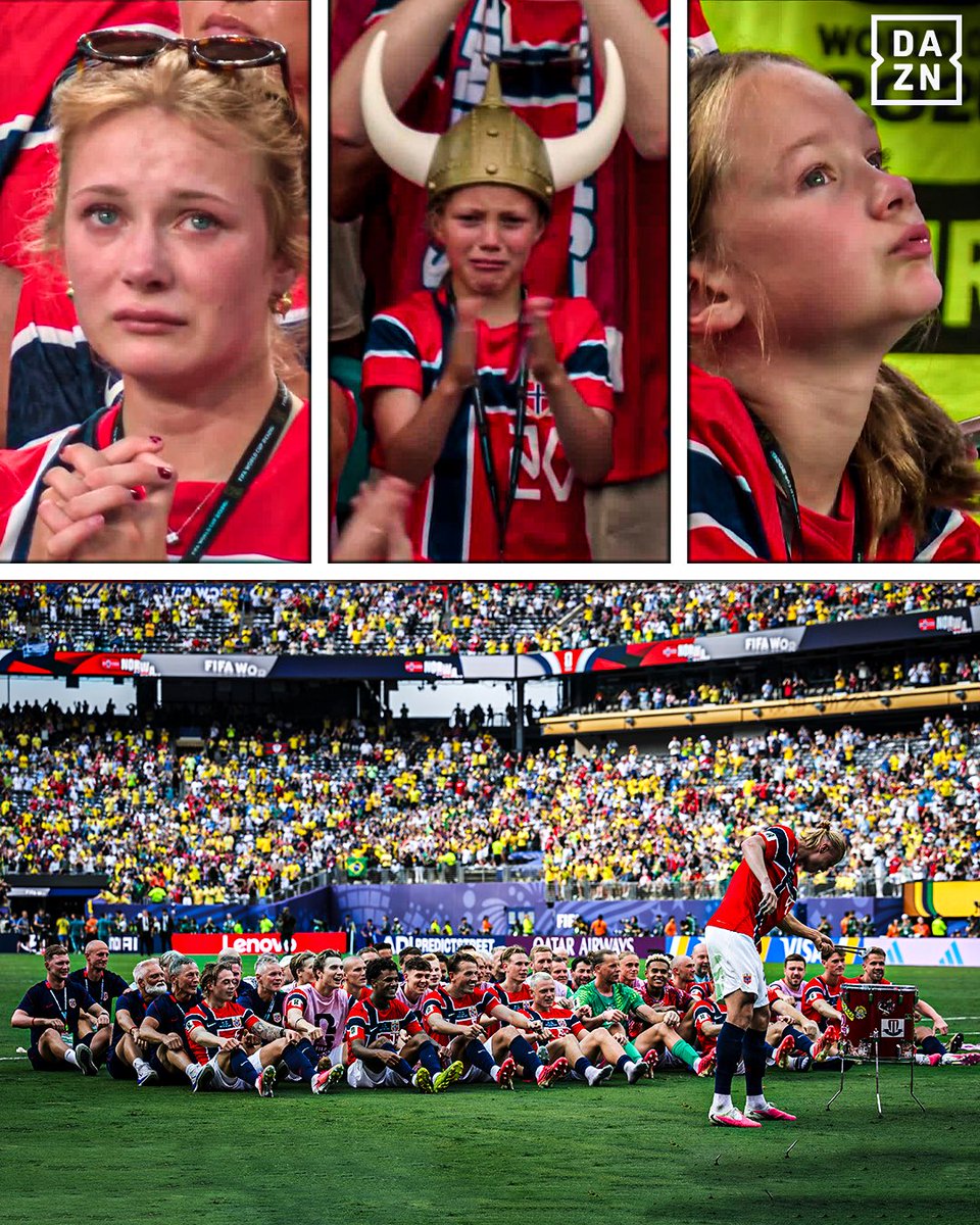 DAZNFutbol's tweet photo. NO LLORES PORQUE TERMINÓ, SONRÍE PORQUE SUCEDIÓ 🥺❤️‍🩹

Noruega se va del Mundial siendo una de las revelaciones y quedándose en la memoria de todos por su gente, su celebración y sus jugadores 🇳🇴

#DAZNMundial #FIFAWorldCup https://t.co/DCwngSDqlS