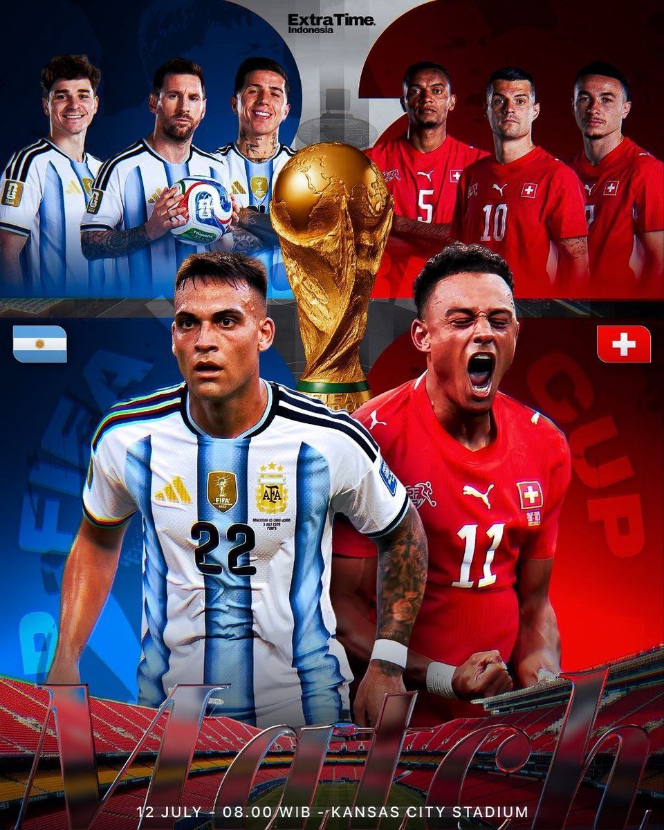 dewa303website's tweet photo. FIFA World Cup - 8 Besar
Argentina vs Swiss
Kick Off 08.00 WIB

#FIFAWorldcup #dewa303 #pialadunia #argentina #swiss https://t.co/lhT11wYQ9r