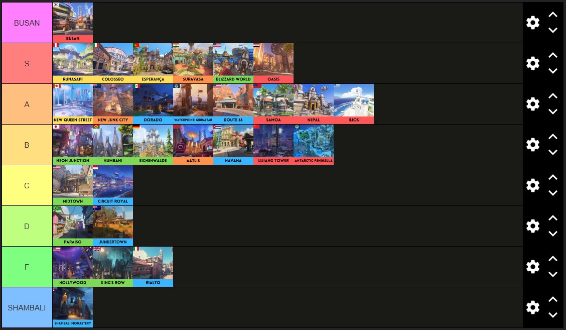 F3zyX's tweet photo. the only objectively true overwatch map tier list (if u disagree ur bad idc) https://t.co/nhggCanNrj