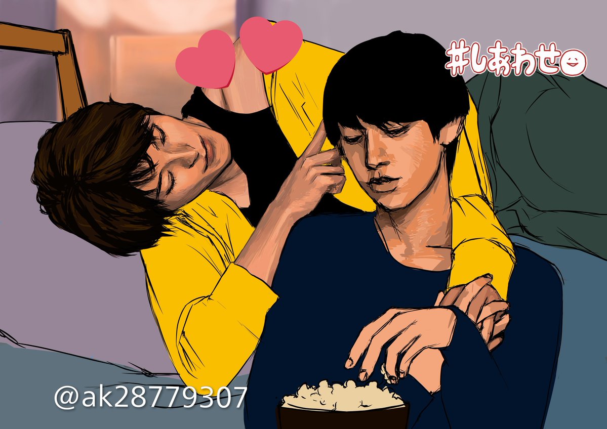 ak28779307's tweet photo. ひるみなを描いてます😊
まだまだ終わりませーん😇

＃上村謙信 ＃本島純政 ＃ytv未成年 https://t.co/e0K17G1hYw