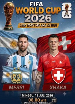 indoscore_net's tweet photo. Duel taktis akan tersaji di lapangan. Messi memimpin skuad Tango untuk mempertahankan takhta, sementara Xhaka siap menggalang lini tengah Swiss demi menciptakan kejutan besar. #LionelMessi #GranitXhaka #WorldCup2026 https://t.co/PMtFY5ALS6