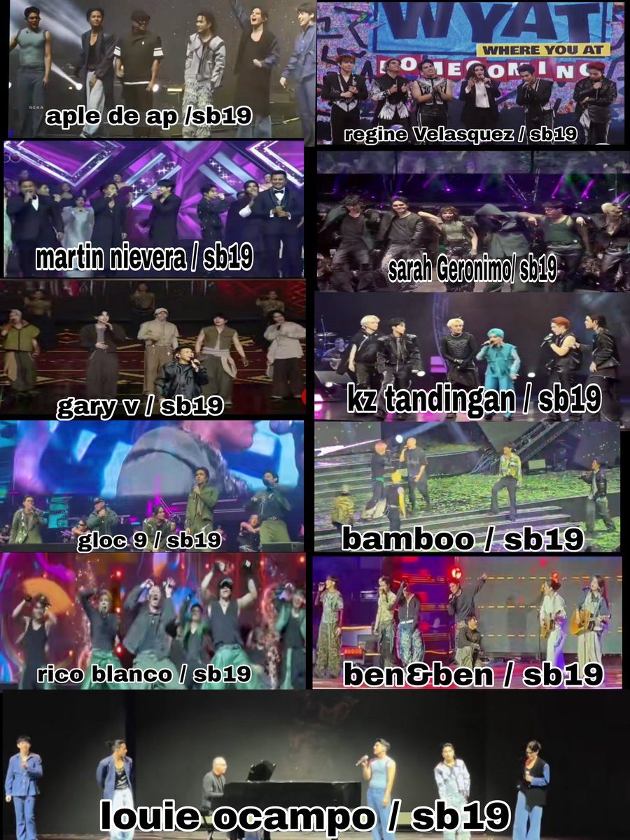 DudayModer45757's tweet photo. SB19 sharing the stage and collaborating with OPM legends..
The voice coaches:Sarah g,bamboo,aple de ap,kz tandingan,ben&ben, stell and pablo.
Who's nex?????
Mabuhay ang opm legends..mabuhay ang ppop kings ๐ค๐ค
SB19 HEADLINES OPM CON
@SB19Official #SB19
#SB19ForAllGenerations