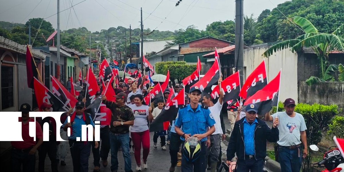 canaltn8's tweet photo. #AHORA | Matiguás realizó una alegre caminata en saludo al 47 aniversario del Triunfo de la Revolución Popular Sandinista. 

Asimismo, Esquipulas, recorrió las principales calles de la ciudad con una alegre caminata en vísperas de la celebración del 47/19. 

De igual manera, en el sitio histórico de Pancasán, este sábado 11 de julio de 2026, se llevó a cabo una caminata en saludo al 47/19 bajo el lema: "En Pancasán la brisa te está llamando, con Daniel y Rosario seguimos triunfando", demostrando que ni la lluvia los detiene.

#Nicaragua #Matagalpa