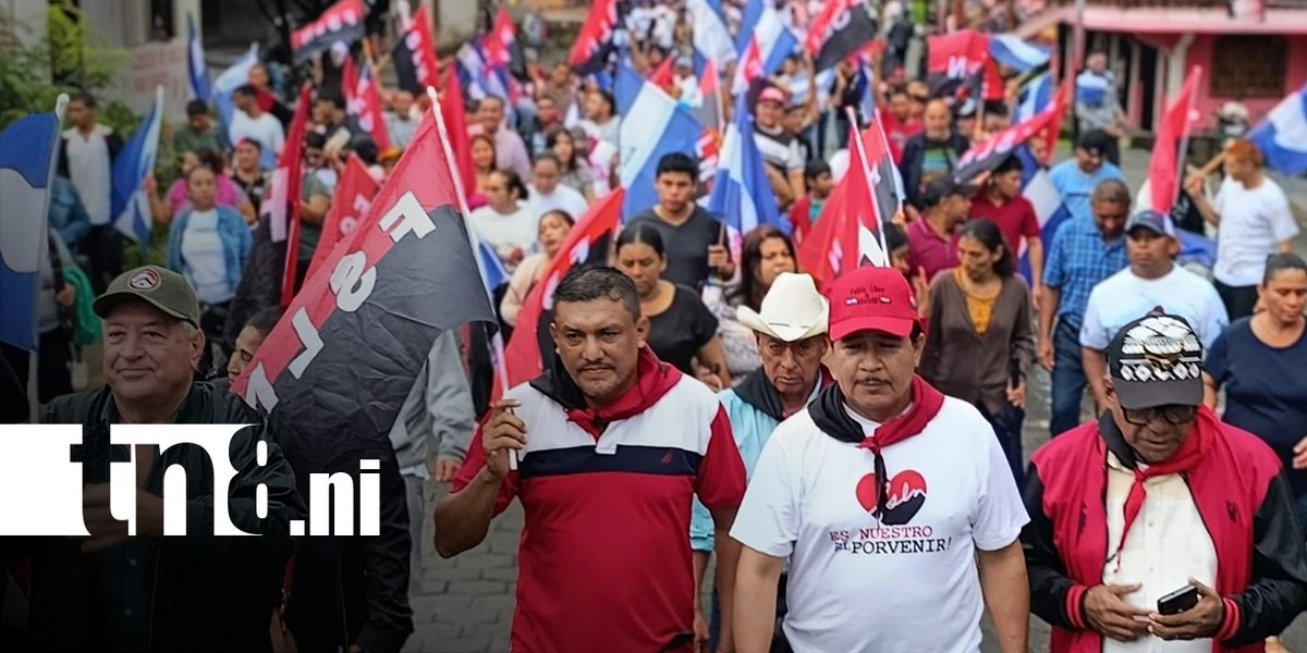 canaltn8's tweet photo. #AHORA | Matiguás realizó una alegre caminata en saludo al 47 aniversario del Triunfo de la Revolución Popular Sandinista. 

Asimismo, Esquipulas, recorrió las principales calles de la ciudad con una alegre caminata en vísperas de la celebración del 47/19. 

De igual manera, en el sitio histórico de Pancasán, este sábado 11 de julio de 2026, se llevó a cabo una caminata en saludo al 47/19 bajo el lema: "En Pancasán la brisa te está llamando, con Daniel y Rosario seguimos triunfando", demostrando que ni la lluvia los detiene.

#Nicaragua #Matagalpa