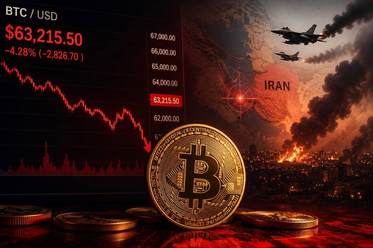PinkDigitalNews's tweet photo. BREAKING: Bitcoin extends its decline as renewed U.S.–Iran tensions shake global markets.

Escalating military action and uncertainty surrounding the Strait of Hormuz are driving a risk-off move across crypto. https://t.co/EUqHcXiiHa