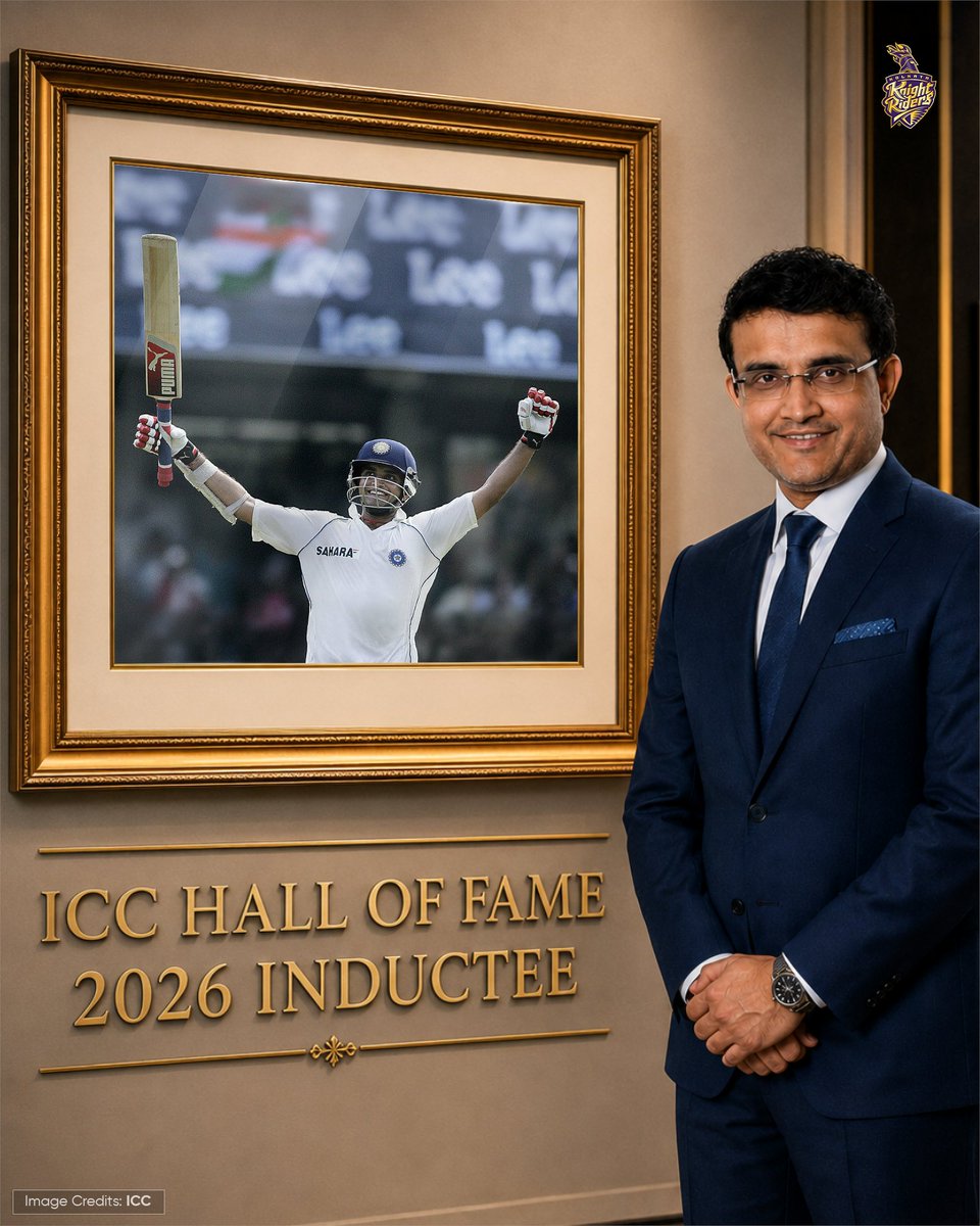 KKRiders's tweet photo. From inspiring a generation to earning cricket's highest honours 👏

Congratulations, Dada 💜 https://t.co/vwGEJQ84dL