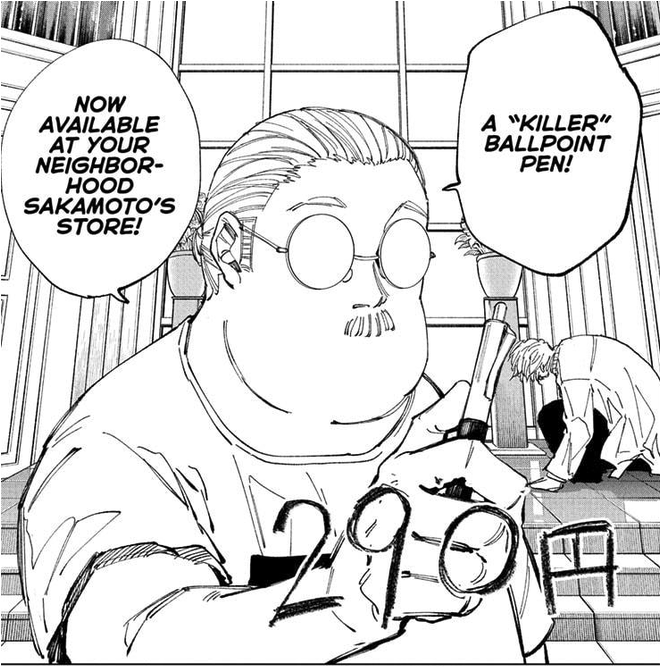Zaptas2's tweet photo. I just got back into reading reading Sakamoto Days, I think this is one of the funniest panels I've read https://t.co/2szeX9qD1a