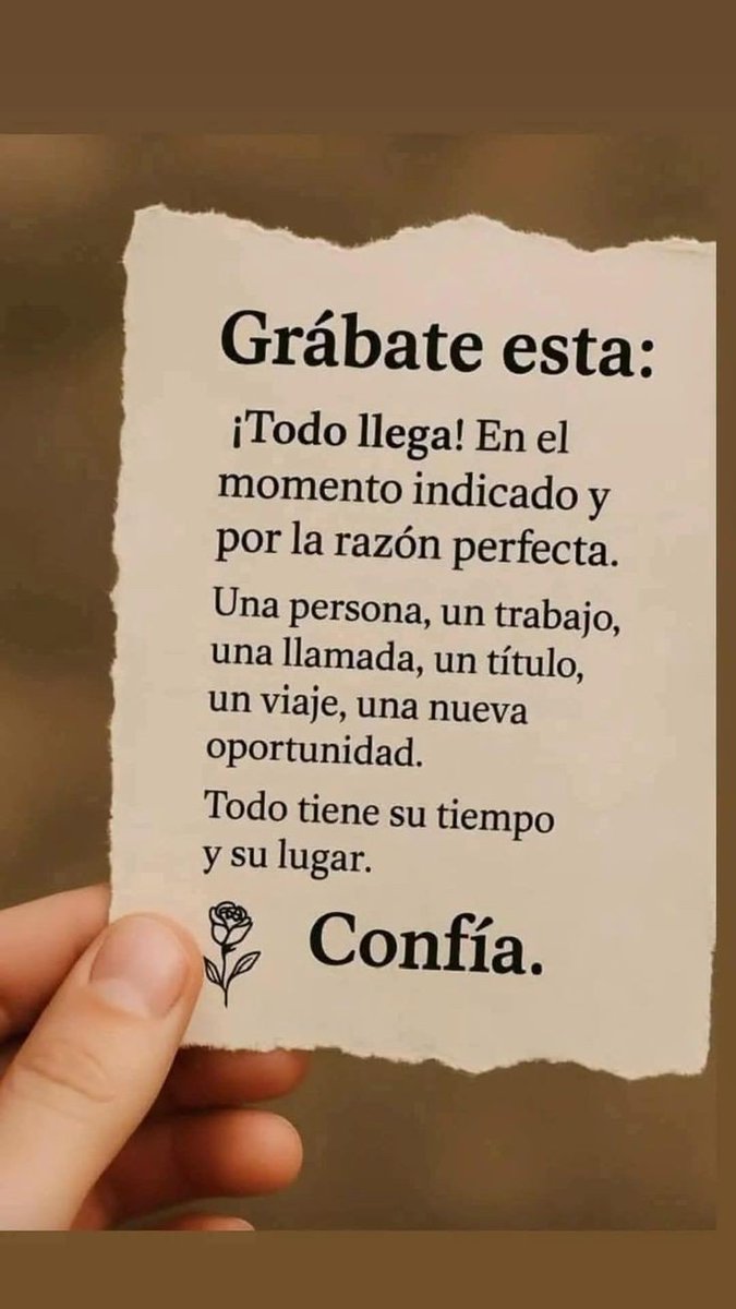 eltarotista56's tweet photo. Las cosas no llegarán en el momento que tú desees, sino que la vida te lo dará cuando estés preparado. Sólo tienes que confiar.

#Reflexiones #Espiritualidad #Tarotista #Tarot #Destino https://t.co/9zCiXUJ5Hn