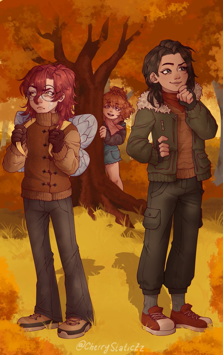 cherrystaticzz's tweet photo. I'm so excited for this game coming out 🥹.
Recently I played the demo again and remembered why I love it. 

My MC playing hide n seek with Tamarack and Qiu, but they can't find Tammy...

#ourlifenowandforever #ourlife #qiulin #tamarackbaumann #ourlifemc #ibispaint https://t.co/2u0yBLBSM9