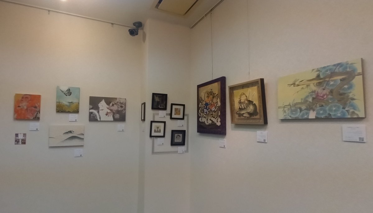 me_k_'s tweet photo. 昨日は櫻正宗記念館 櫻宴さんへ
「五景 ―GOKEI— 日本画5人展」を見に伺いました
作家様それぞれの日本画の風合いがとても素敵でした…！✨ https://t.co/E6q73ZS7vm