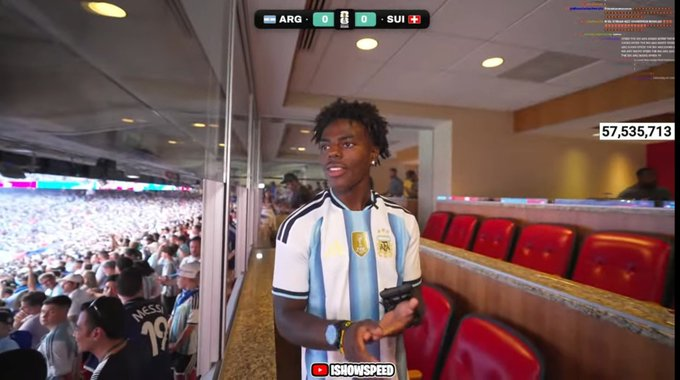 CentralDoBrega's tweet photo. Speed ficou com fama de “pé frio” por usar a camisa de toda Seleção que é eliminada da Copa do Mundo.

E ele veio pro jogo de hoje com a camisa da ARGENTINA.

OBRIGADO, SPEED. https://t.co/cLeRiWzsCM