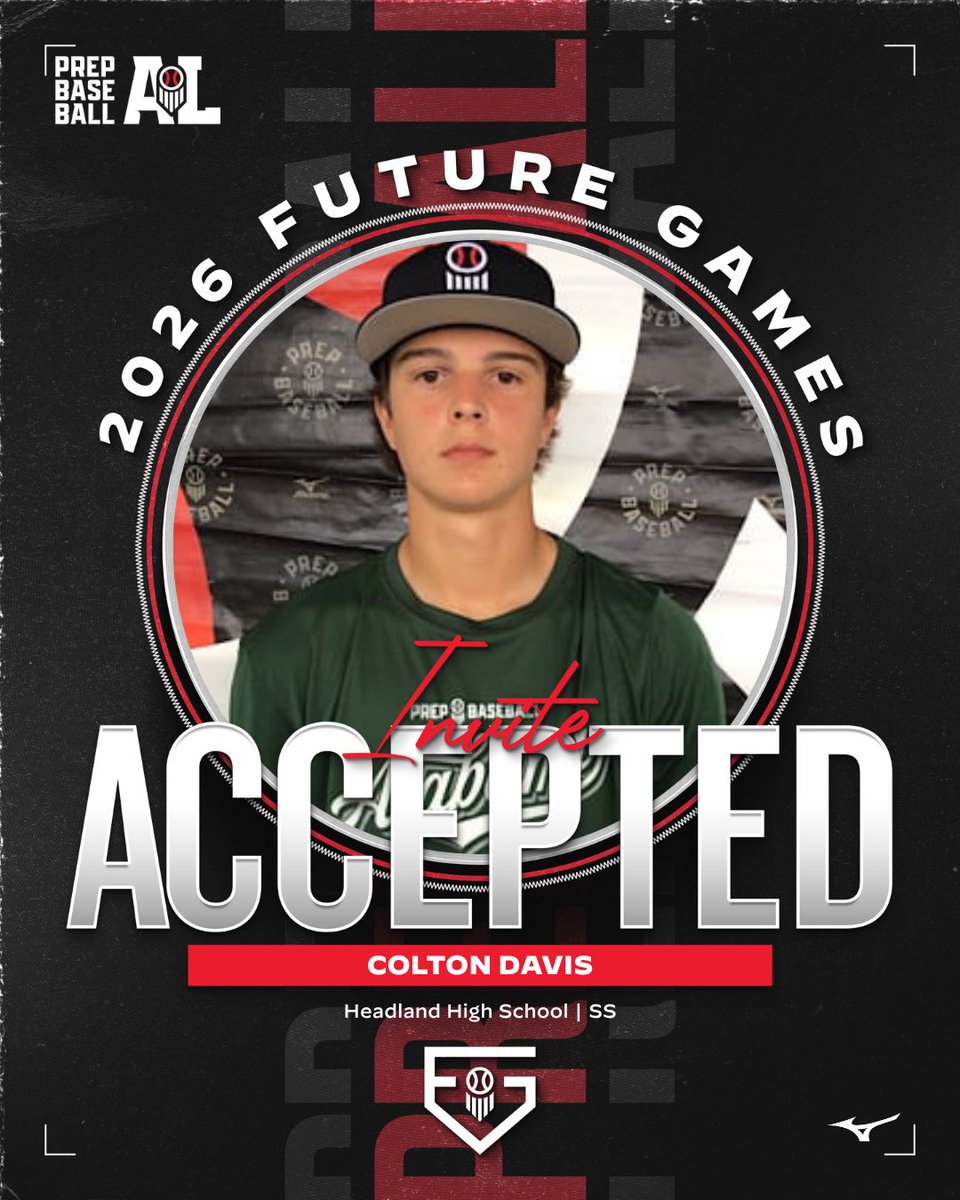 PrepBaseballAL's tweet photo. ⭐️ 𝐅𝐔𝐓𝐔𝐑𝐄 𝐆𝐀𝐌𝐄𝐒 𝐈𝐍𝐕𝐈𝐓𝐄 ⭐️

SS Colton Davis (@ColtonDavis2028, 2028), a top shortstop in Alabama's 2028 class, is headed to LakePoint as a member of Team Alabama for the 2026 Future Games. 💪  

Attend a PB Alabama summer event to be evaluated for the premier uncommitted event in the country. 👇 

🔗: https://t.co/891FJe45pU

#PBFG26 || @PrepBaseball