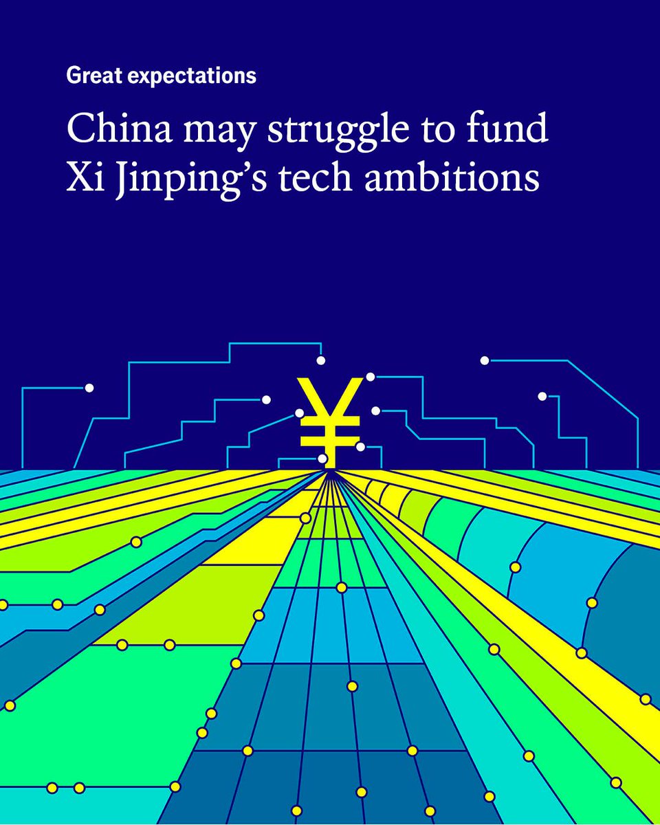 TheEconomist's tweet photo. Far from helping China fulfil its techno-designs, a hands-on state may make them harder to attain. We explain why  https://t.co/rwYAJs5Gh1

Illustration: Rose Wong https://t.co/5FXIoqGy6v