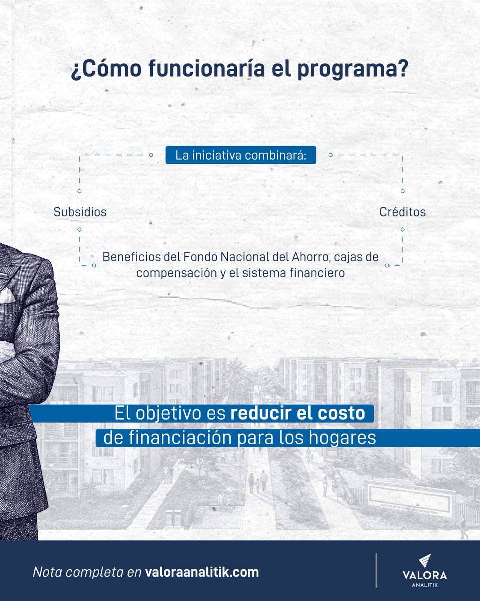 ValoraAnalitik's tweet photo. 🏠 El Gobierno De la Espriella presentó los primeros detalles de La Casa Milagro, el programa que reemplazaría a Mi Casa Ya. La iniciativa busca reactivar el sector de la construcción mediante una combinación de subsidios, créditos y beneficios de diferentes entidades para facilitar el acceso a vivienda propia.

💰 Uno de los principales objetivos es ofrecer créditos para vivienda con tasas cercanas al 2 %, gracias a la articulación entre el Fondo Nacional del Ahorro, las cajas de compensación y el sistema financiero. Además de impulsar la compra de vivienda nueva, el programa priorizará el mejoramiento de viviendas, la legalización de barrios y el acceso a servicios públicos.

📅 El monto de los recursos y las fuentes de financiación aún están en definición y serán anunciados por el presidente Abelardo de la Espriella el próximo 7 de agosto. Ese mismo día también se presentarán nuevas inversiones para fortalecer el saneamiento básico en el país.

➡️Lee la nota completa: https://t.co/vF0NXBHmUZ

@soyjaimeandres @Minvivienda 

#Vivienda #Economía #Colombia