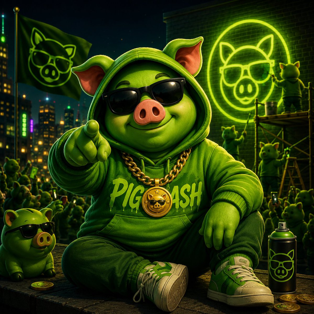 PIGCASH WITH HOOD tweet media