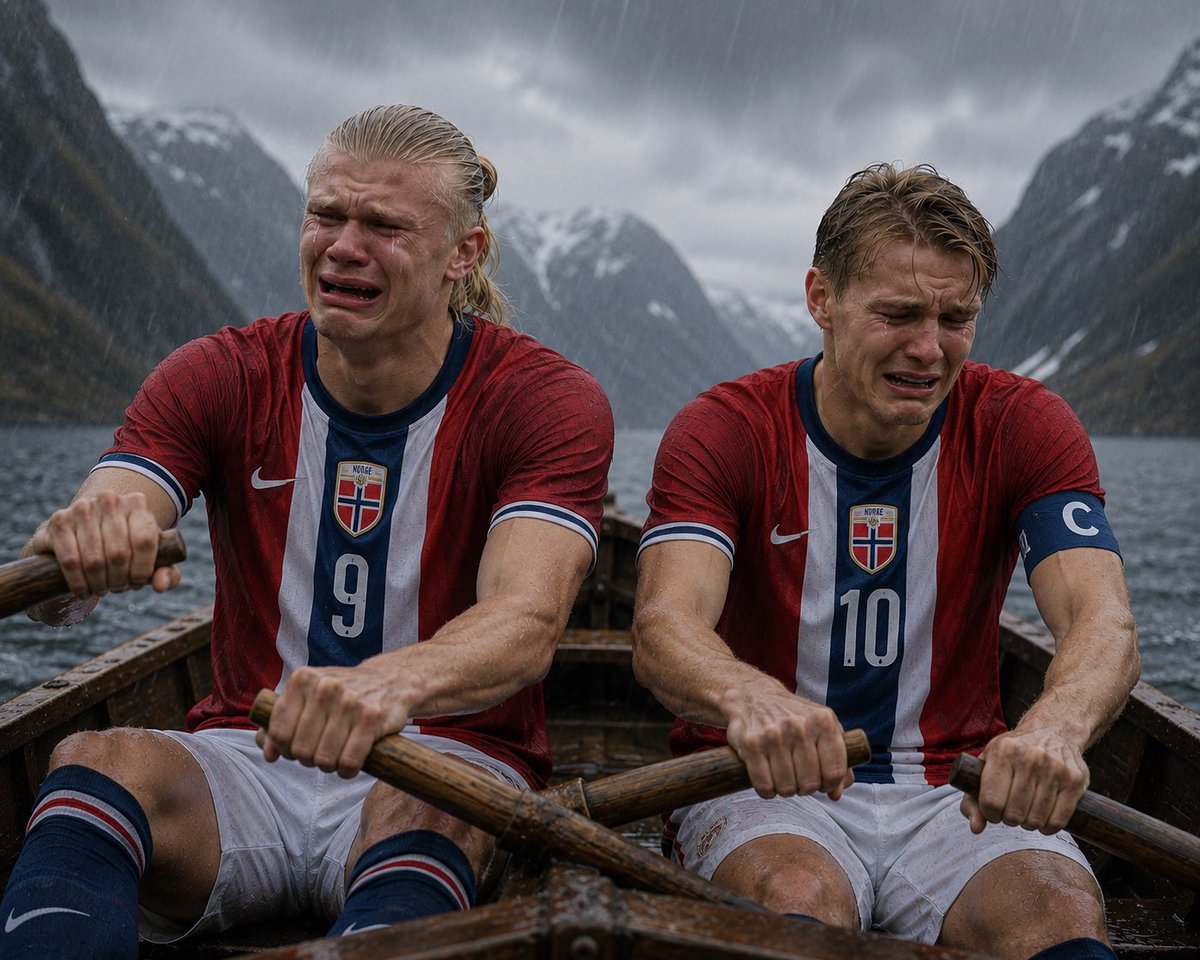 Gembeano22's tweet photo. They’re rowing home 
They’re rowing home 
They’re rowing 
Norway’s rowing home 
😂😂 C’mon England!!!! It’s coming home!  #NORENG #WorldCup #ItsComingHome #Engiand https://t.co/Kwfi2aLCQL