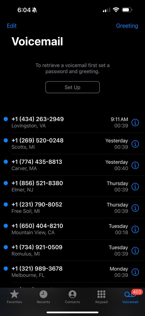 zehraaaa111's tweet photo. @Sassafrass_84 i know i have 403 voicemails but 402 of them are from them and i've blocked so many numbers. I just can't take it anymore. https://t.co/DfYv6f13Av