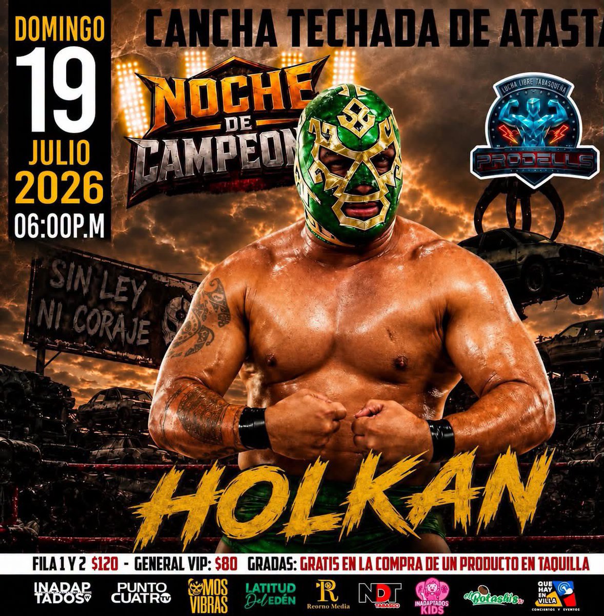 puntocuatrotv's tweet photo. 🔥 ¡HOLKAN EN NOCHE DE CAMPEONES! 🔥
¡No te pierdas esta gran función! 💥
🗓️ Domingo 19 de julio de 2026
🕕 06:00 P.M.
📍 Cancha Techada de Atasta
¡La pasión, la emoción y el talento local te esperan! 🤼♂️🔥
#LuchaLibreTabasqueña #NocheDeCampeones #Atasta #Tabasco https://t.co/WuMNCYKrAX