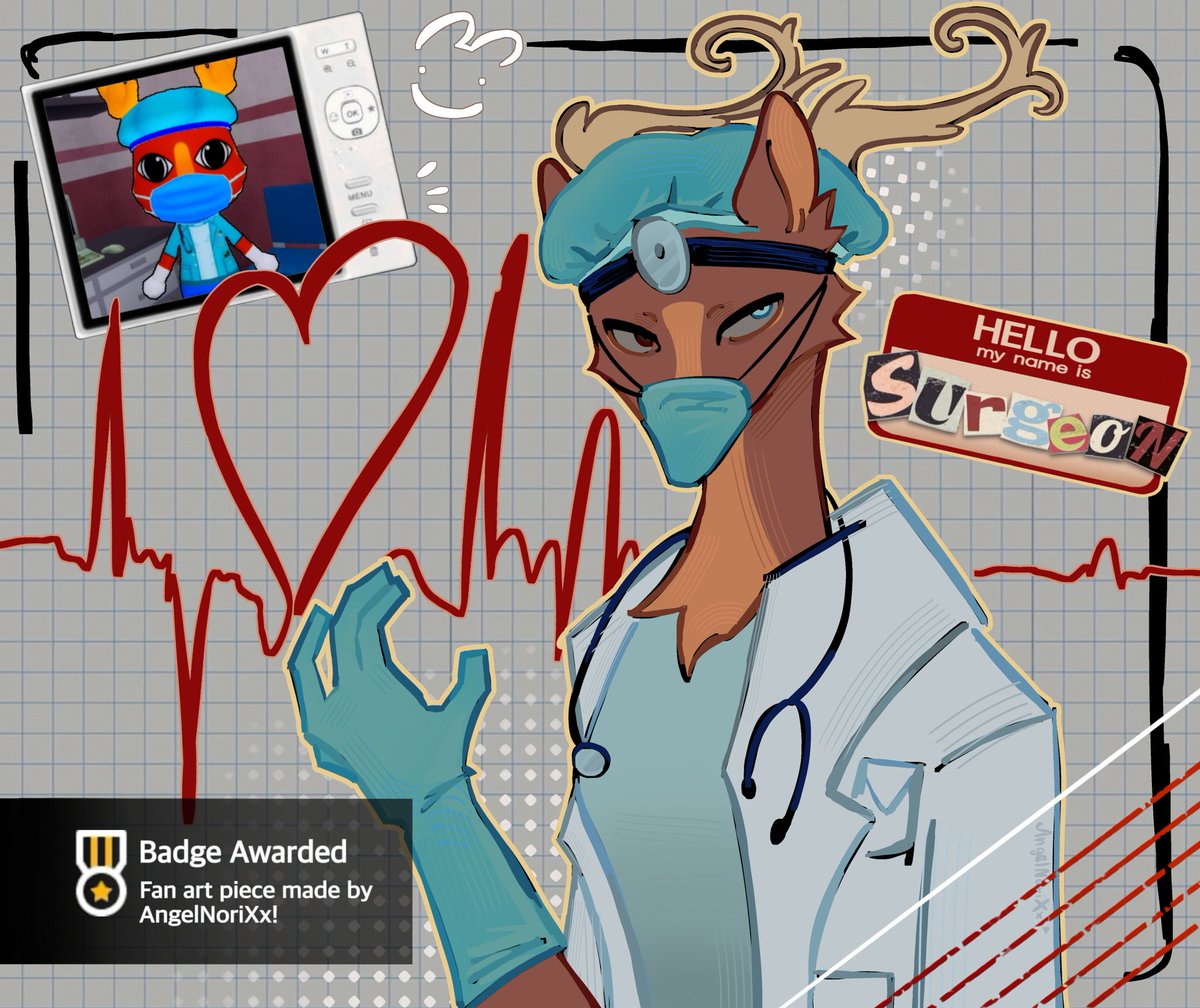 AngelNoriXx's tweet photo. My Surgeon redesign #animalhosptialroblox #roblox https://t.co/PoRkrmIpr2