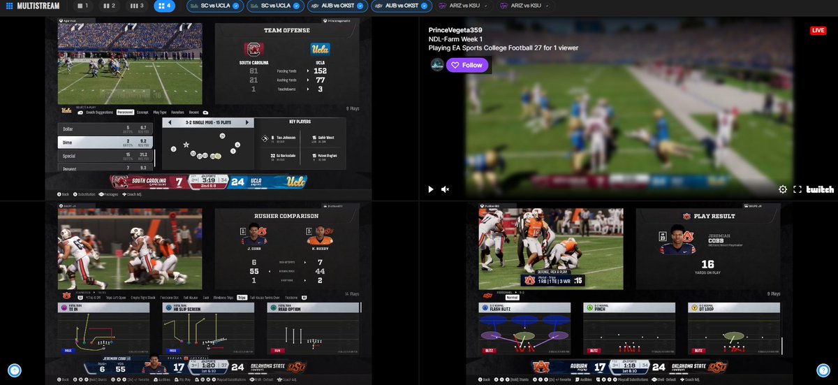 _onlinedynasty's tweet photo. NDL Farm Live Multi-Stream 

#CFB27 | #CollegeFootball | @EASPORTSCollege https://t.co/J8k04a3dYH