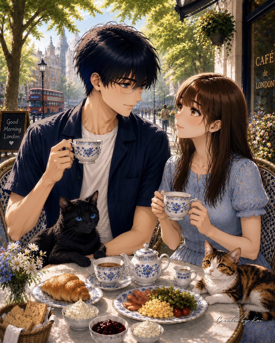 paskal_ren's tweet photo. Little London Morning 117
── Sunday Morning Tea ──

おはようございます☀️
昨日もたくさんのご反応をいただき、ありがとうございました🙏✨

木漏れ日の朝🌿
お気に入りの洋食器で、のんびりモーニング☕🐈‍⬛🐈

今日も暑さが厳しいので☀️
熱中症に気をつけて過ごしましょꕀ⋆🥤

#洋食器の日 #MorningPost #猫のいる暮らし