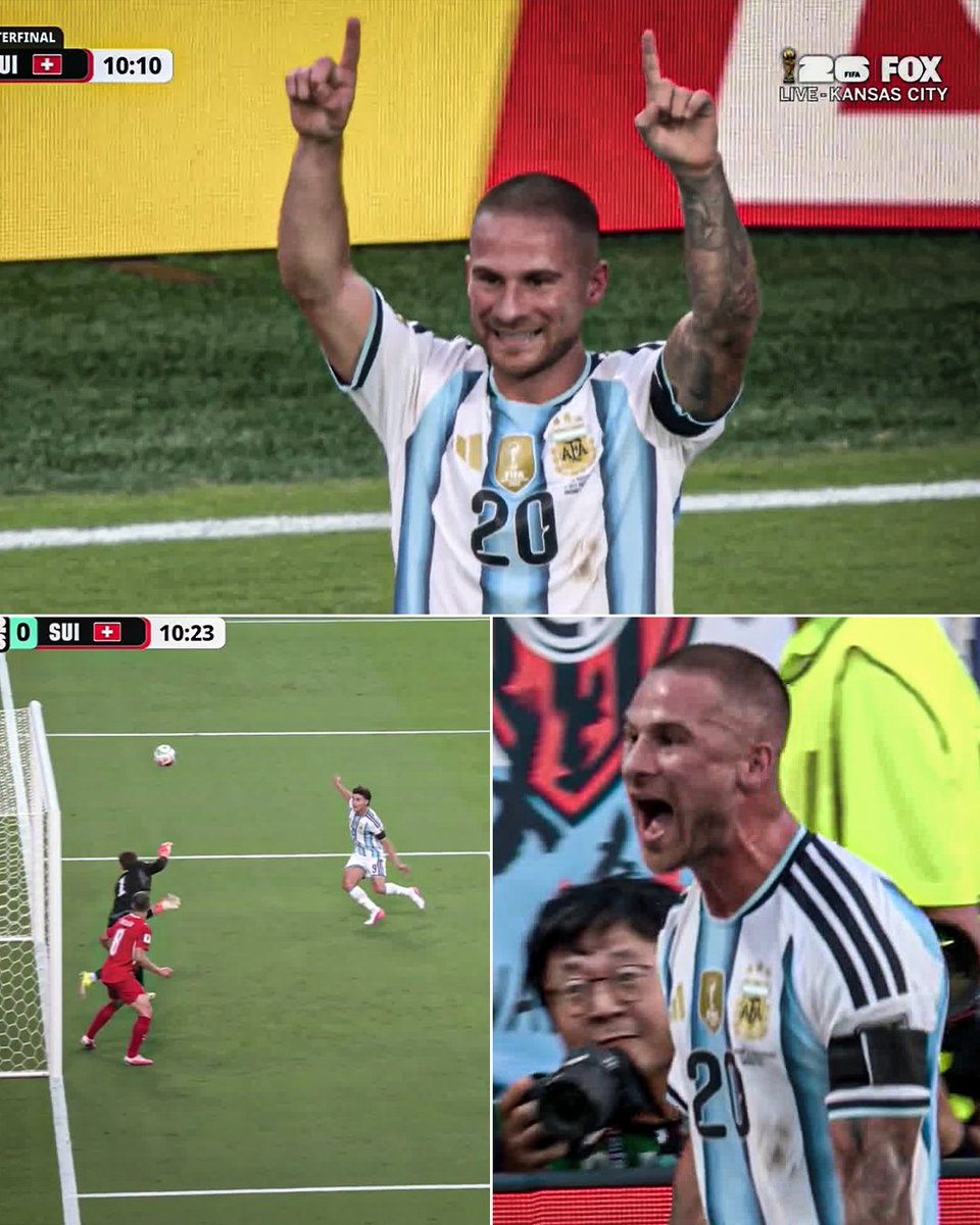 ESPNFC's tweet photo. MESSI ASSISTS MAC ALLISTER TO OPEN THE SCORING FOR ARGENTINA!

That's 10 assists for Messi at the World Cup 🔥 https://t.co/ir4lgkmZum