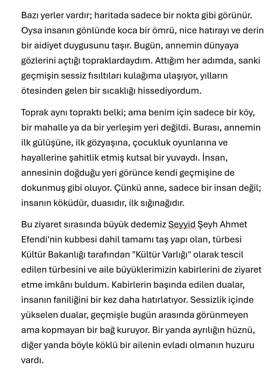 SemiramisKaraar's tweet photo. Bugün bu topraklardan ayrılırken yanımda sadece güzel hatıralar değil, aynı zamanda derin bir şükran duygusu taşıdım. Rabbime,bana bu kökleri tanımayı ve aile büyüklerimin izlerini takip etmeyi nasip ettiği için hamd ettim. Geçmişlerimize rahmet, yaşayanlarımıza sağlık ve birlik. https://t.co/9cxBjNAE7S