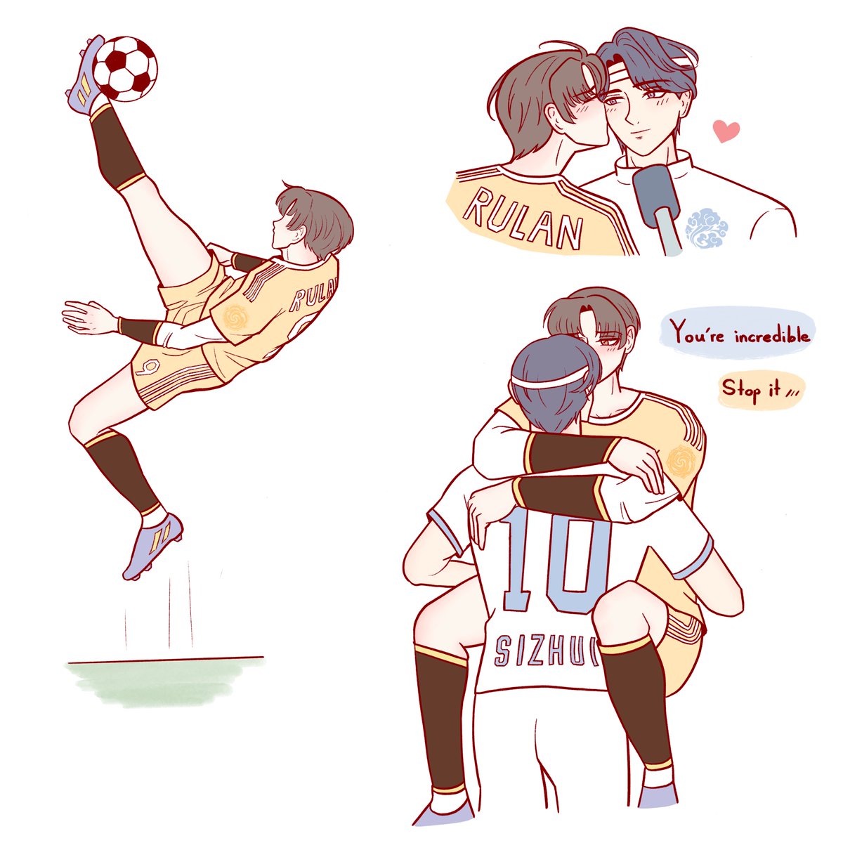 lessertahto's tweet photo. you’re supposed to be competing against each other

mdzs but it’s football https://t.co/VmHnlyNa1g