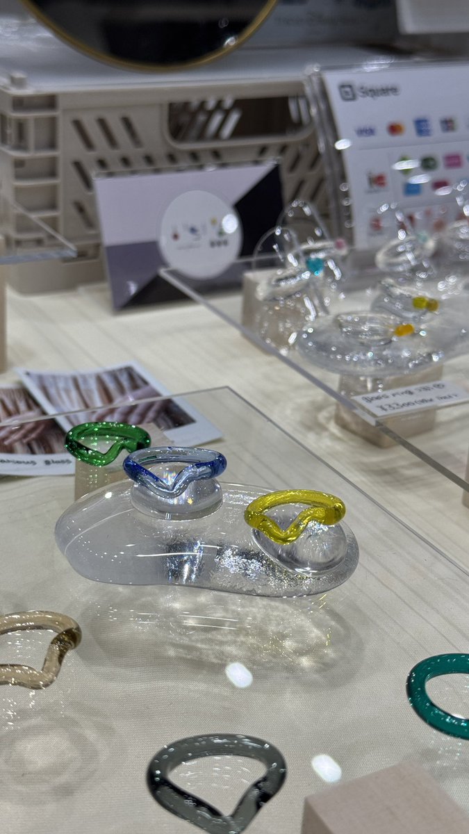 iroiroglass's tweet photo. HMJ2日目！
本日も11:00~19:00
お待ちしております💍

#handmadeinjapanfes https://t.co/FQW38IZoLh