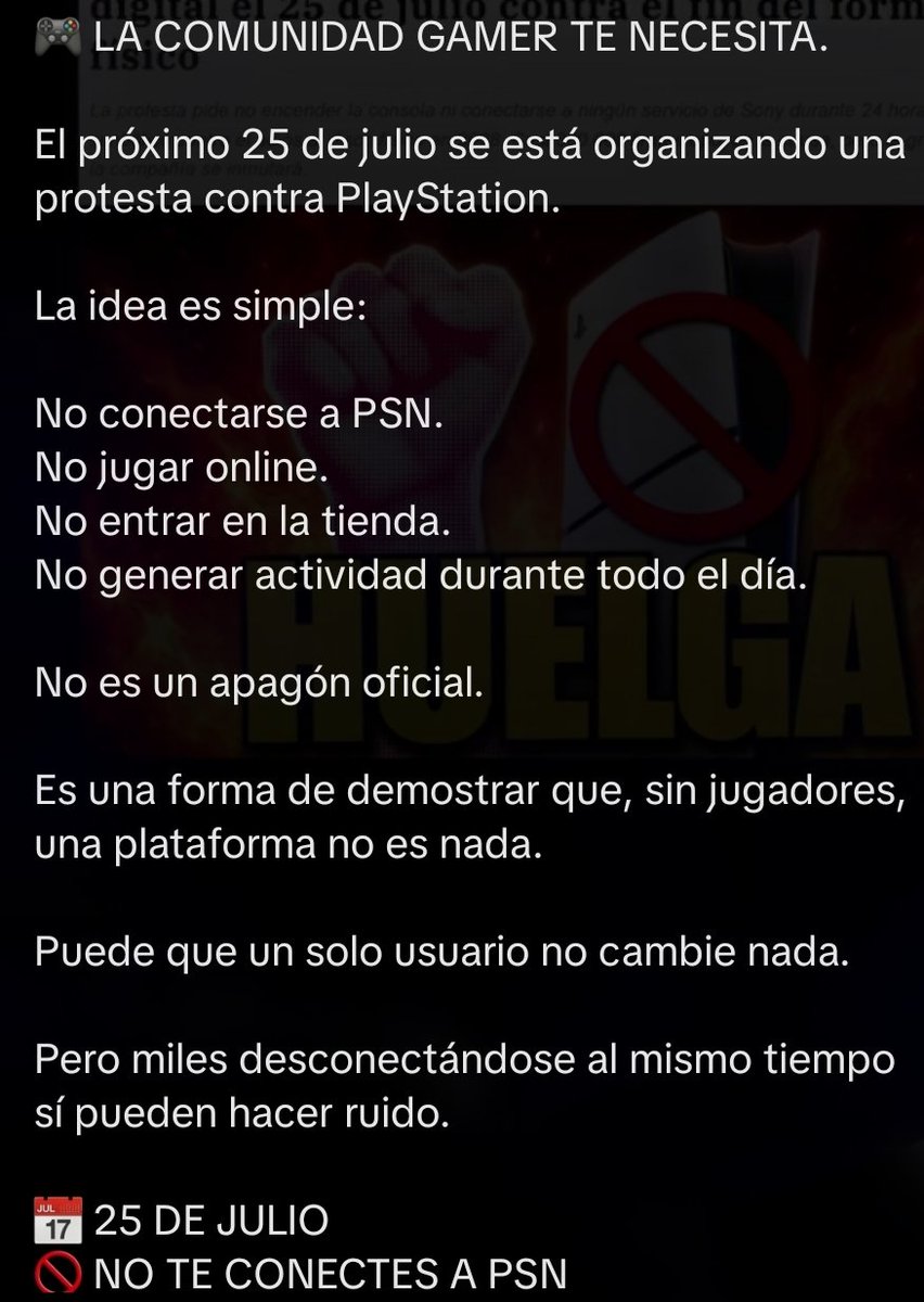 ElDavidDSV's tweet photo. #yosiapoyoalformatofisico #Sony #PlayStation #25julio2026 https://t.co/rWAV9agaVa