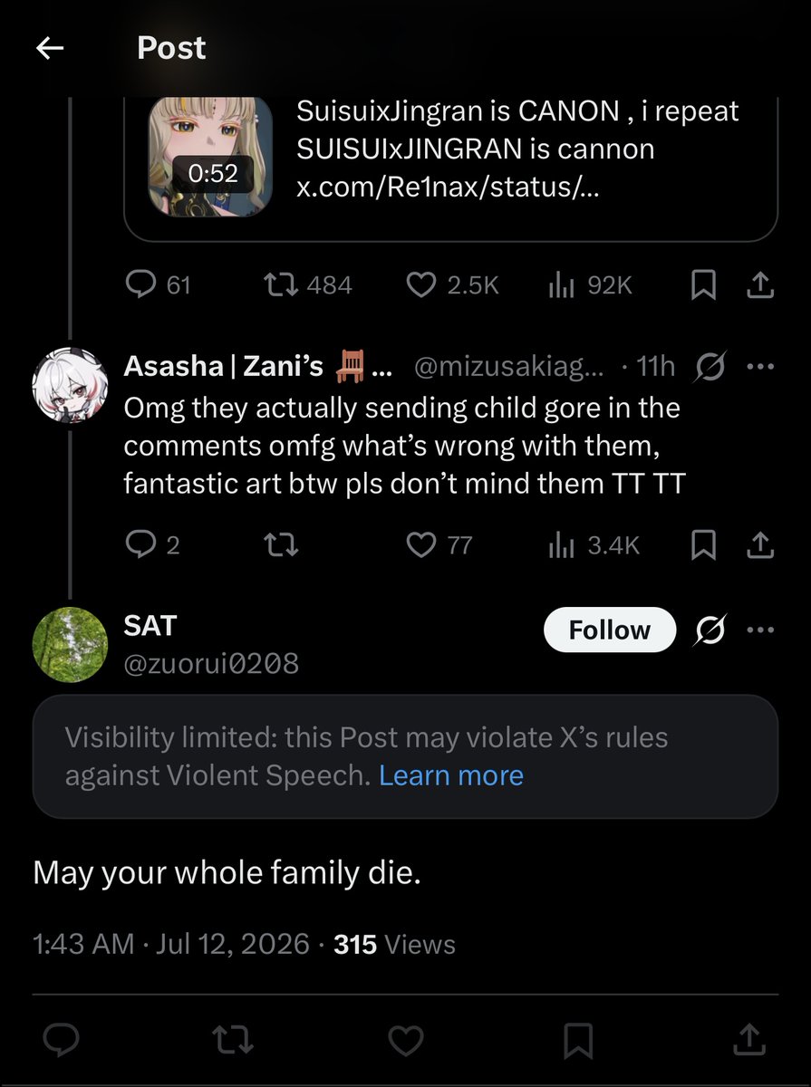 Susyguy6078's tweet photo. @mizusakiagenda @neuvidearest Mfs be hating for no reason https://t.co/XLkBZyFo6I