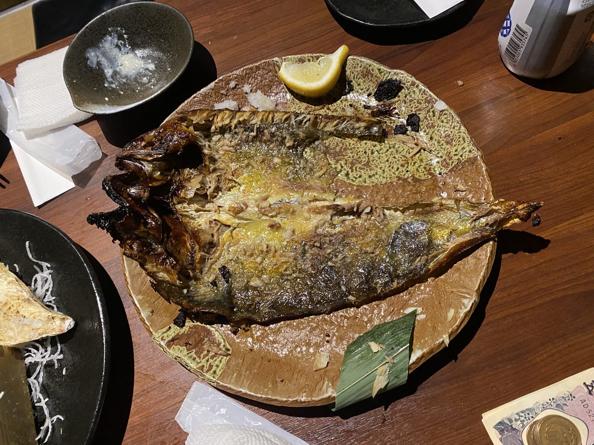KANAP9's tweet photo. ライブ後の打ち上げ～
やっぱり海鮮は食べておかないとね😊
ホッケの大きさに北海道を感じました！
キレイに完食🐟 https://t.co/eTPpBED9np