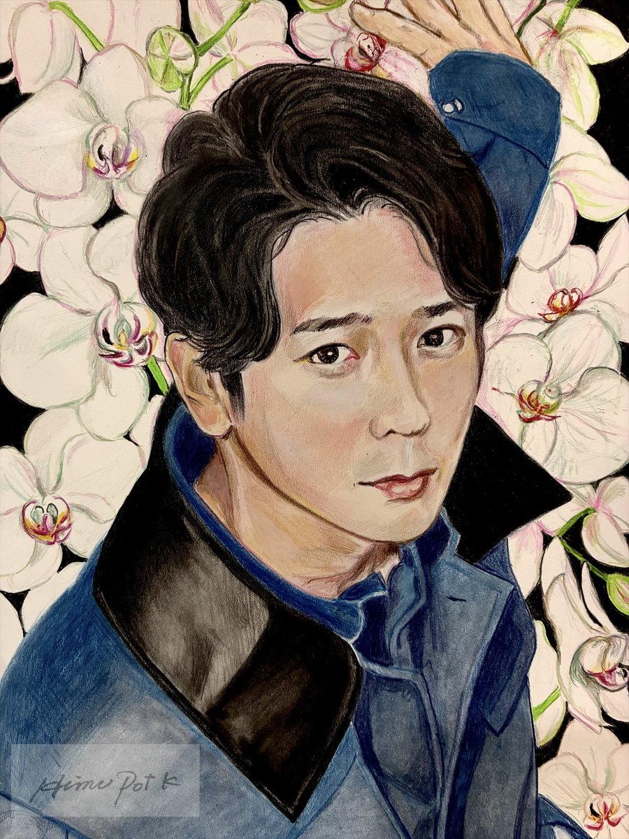 “迎えにきたニャ” 色鉛筆画 やっと描けた💛 #鉛筆画 #色鉛筆 #二宮和也