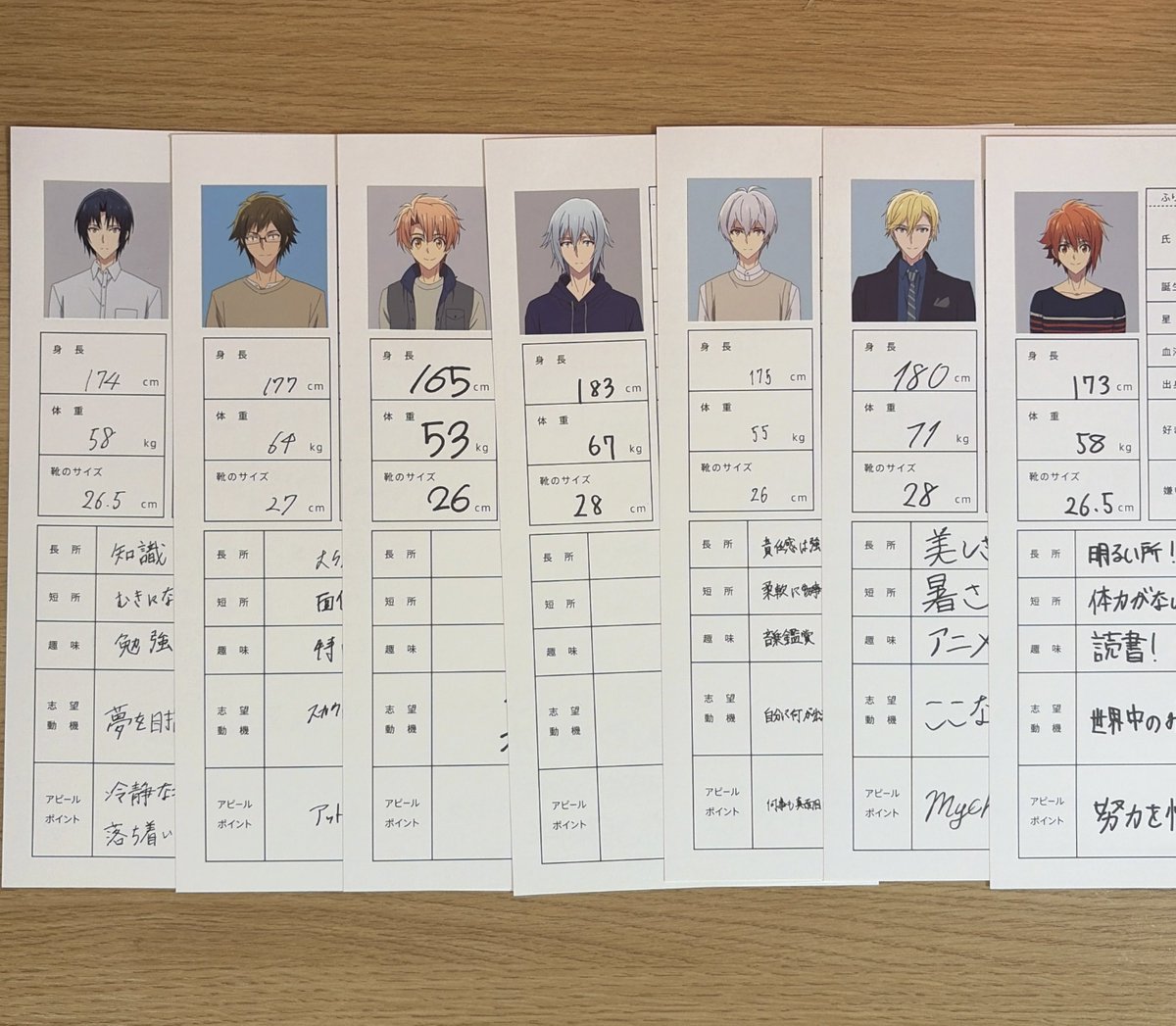 rainbow0620_key's tweet photo. i7の履歴書、文字はもちろんだけど、証明写真の背景色が違うのが細かくて、すごくリアル、 https://t.co/bRm5oQiPA5