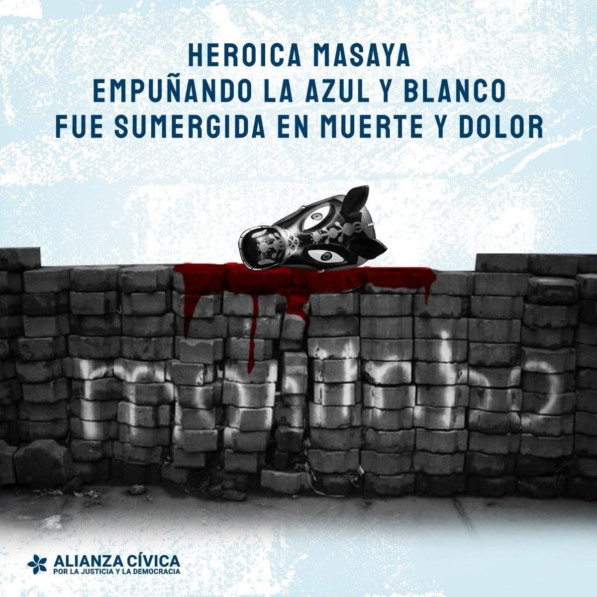 AlianzaCivicaNi's tweet photo. Monimbó resiste
El #17DeJulio de 2018, las huestes del régimen atacaron Monimbó, bastión de lucha de Nicaragua. Ese día cayó Masaya, pero ese pueblo digno y valiente no se rinde ni se vende.
Que la memoria nos una y nos impulse a seguir exigiendo justicia y libertad para Nicaragua.
¡Viva Monimbó! ¡Viva Nicaragua libre!
#Nicaragua #17DeJulio🇳🇮 
@SuazoYubrank @silviojbaez @EdwingRoman14