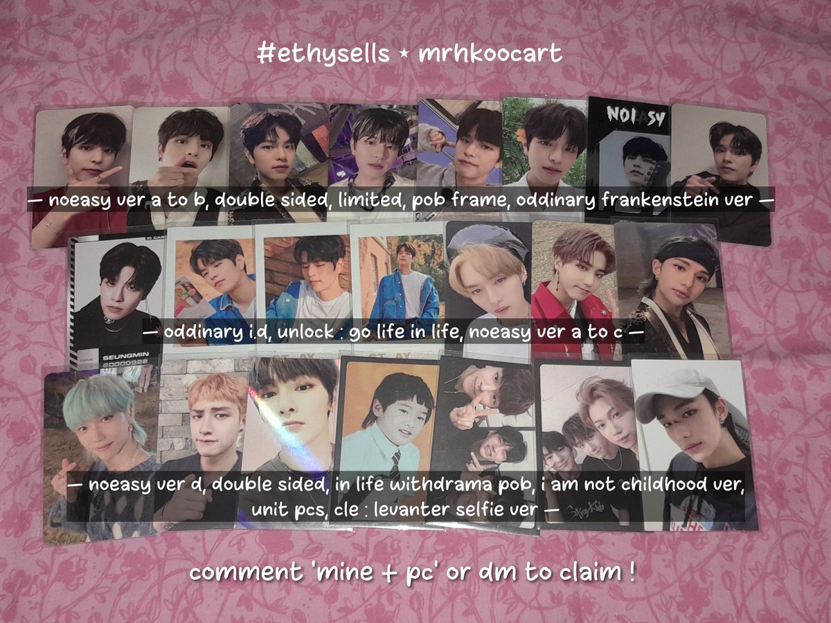 mrhkoocart's tweet photo. ꒰ wts lfb ꒱

⌗ stray kids &amp; txt pcs !

ꔛ onhand ; ✖ sensi buyer
ꔛ mop : gcash / maribank
ꔛ dop : 1 week after confirmation
ꔛ reply 'mine + pc' or dm

⌲ txt skz yeonjun soobin taehyun beomgyu heuningkai chan lee know changbin hyunjin han felix seungmin i.n ph

#ethysells https://t.co/tKidp20WU5