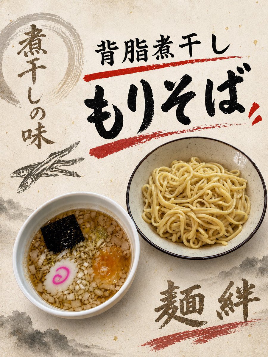 ROSSO33045636's tweet photo. おはようございます。
本日は新メニュー背脂煮干しもりそばです！
背脂の奥深いコクと香り豊かな煮干し油が特徴です
数量限定ですので、なくなり次第終了させていただきます🙇‍♂️ https://t.co/3SURvbhFQZ