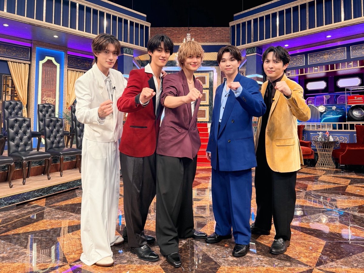 shabekuri007ntv's tweet photo. 明日よる９時の #しゃべくり007 は
いま爆裂ブレイク中🔥
 #MILK のご家族参観SP✨👏

ご両親・おばあちゃま・ごきょうだいが…
しゃべくり過ぎて滅！？💥

【M!LK】
🩷 #佐野勇斗
💙 #塩﨑太智
❤️ #曽野舜太
🤍 #山中柔太朗
💛 #吉田仁人 https://t.co/ctEtLPV5tw