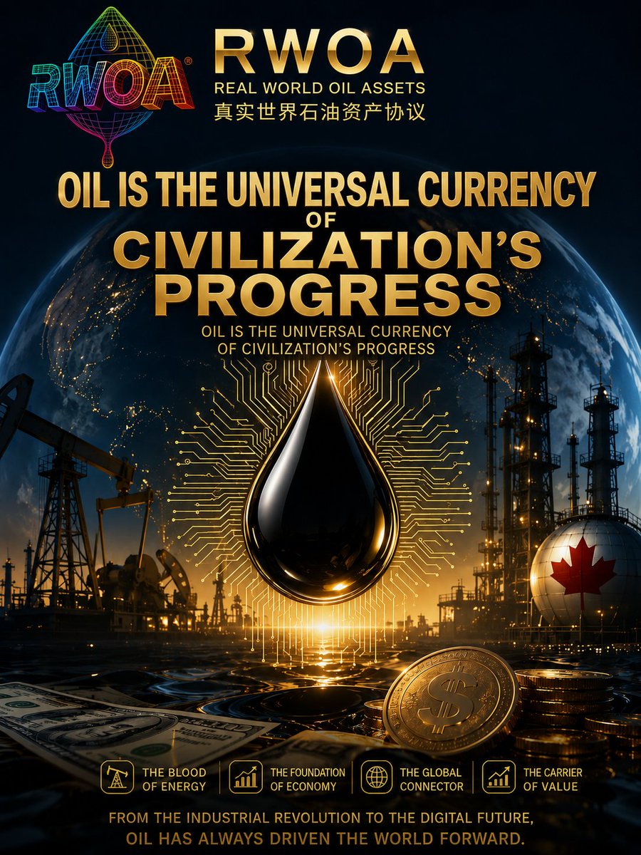 RWOARWA's tweet photo. Oil Is the Universal Currency of Civilization's Progress！

#Oil  #RWOA https://t.co/YDmxHlIoIR