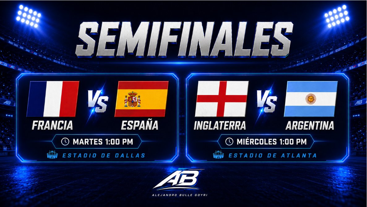 abulleF1's tweet photo. 4 equipos con vida en 2 semifinales imperdibles.. 

#FIfaWorldCup https://t.co/joVxhzg4sf