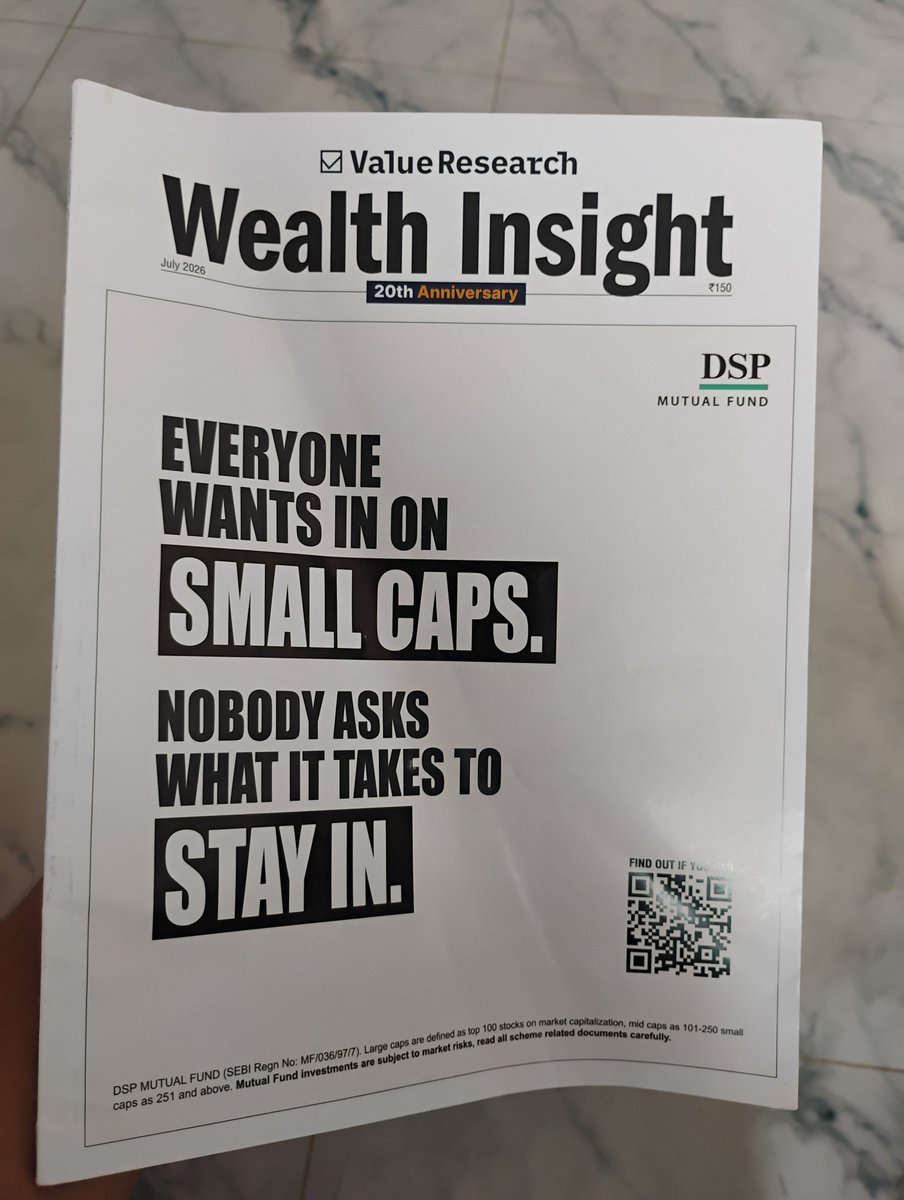 Madhu_Inv's tweet photo. Just got this month’s Value Research Wealth Insight delivered!

Gonna sit down today and go through every page.

Time to sharpen my money game and make smarter moves.

Knowledge is real wealth!  

#ValueResearch #WealthInsight #SmartInvesting #FinancialFreedom #MoneyMatters #InvestSmart