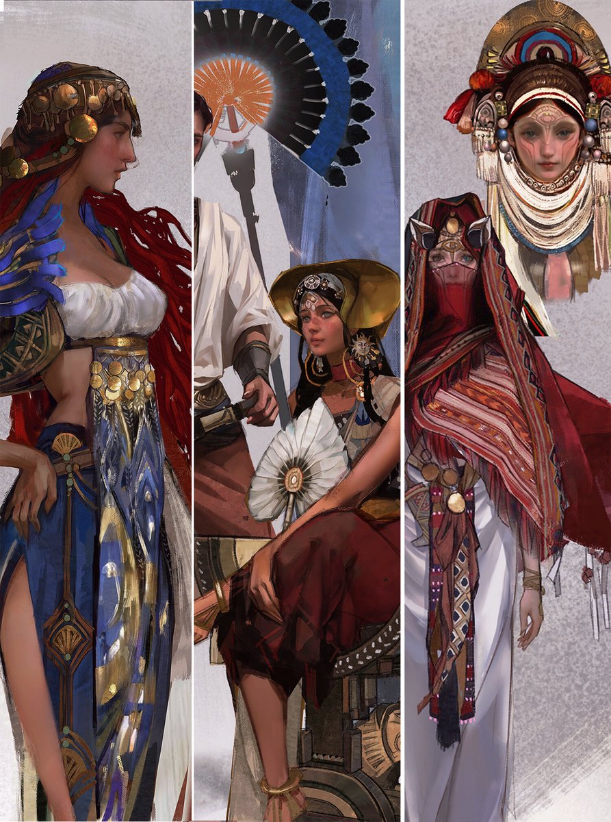 amber_ye9's tweet photo. Cloth, metal, beads, and borrowed sunlight.
Ceremonial silhouettes from The Outlanders within the Sutured Sky.
#FantasyArt #CharacterDesign https://t.co/omGnMY15wN