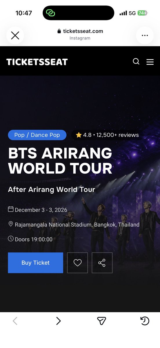 cherryblossomp_'s tweet photo. 🚨 เตือนภัย! ใครที่กำลังมองหาบัตรคอนเสิร์ต BTS โปรดระวังเว็บไซต์ ⁠https://t.co/optt7fpHjP⁠ ให้ดีค่ะ
❌ เว็บไซต์นี้เป็นเว็บปลอม (Scam) สร้างขึ้นมาเพื่อหลอกลวงให้กรอกข้อมูลบัตรเครดิตและโอนเงิน
⚠️ จากการตรวจสอบพบเซิร์ฟเวอร์อยู่ในต่างประเทศ
#BTS_WORLDTOUR_BANGKOK 
CR. BIGJOONNIE ✅ https://t.co/Xfd9eEidkw